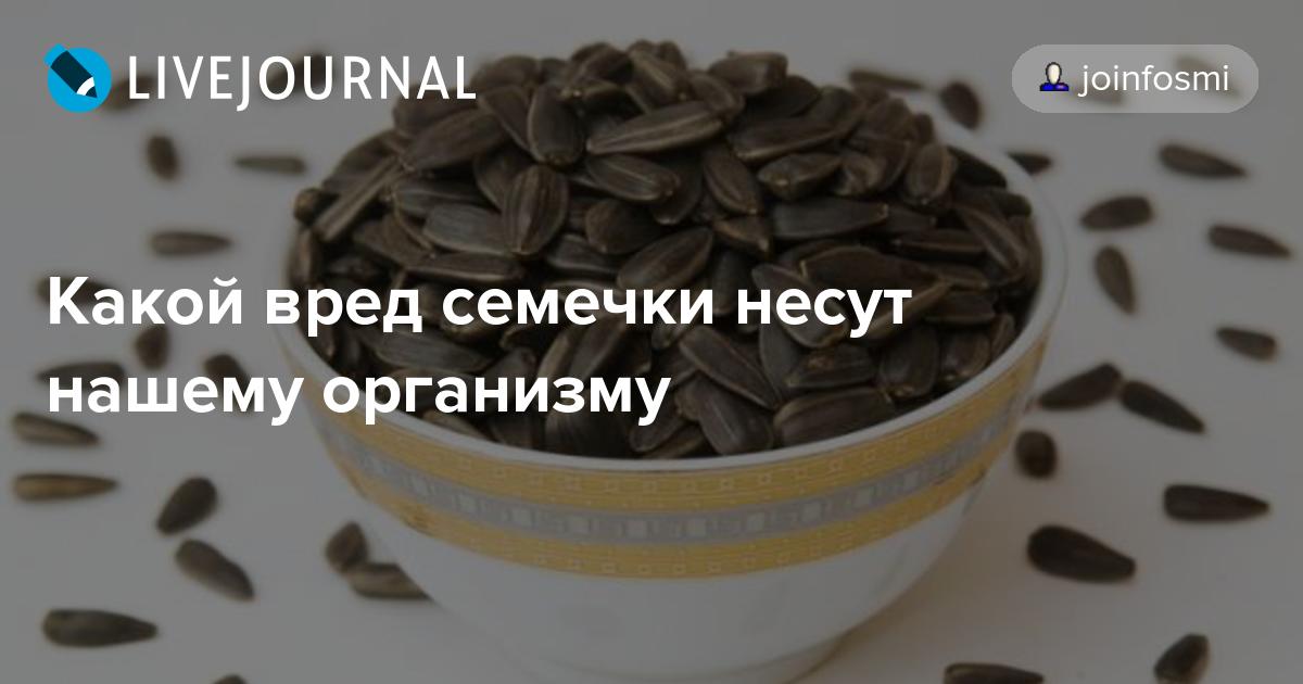 Польза семечек для организма человека